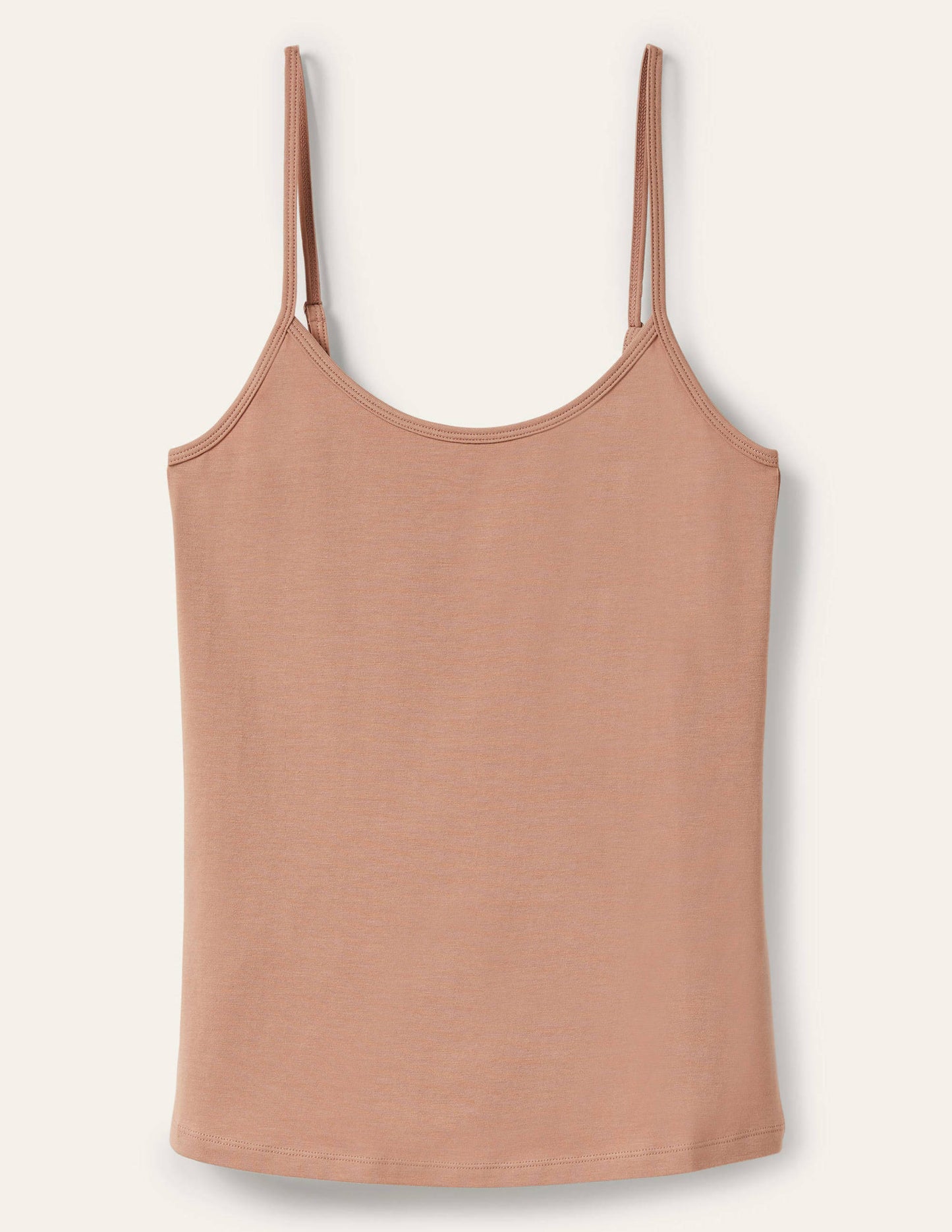 Plain Cami Top-Medium Beige