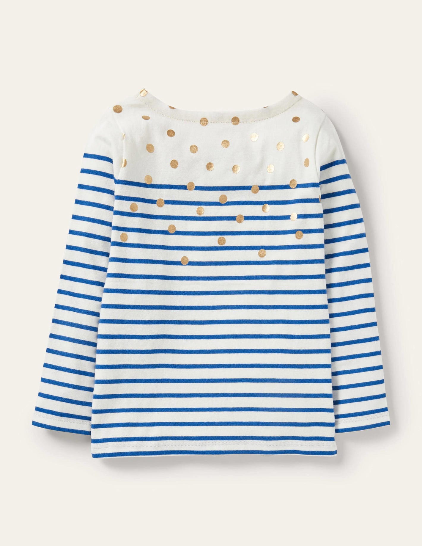 Fun Breton-Ivory/Bright Blue Gold Spot