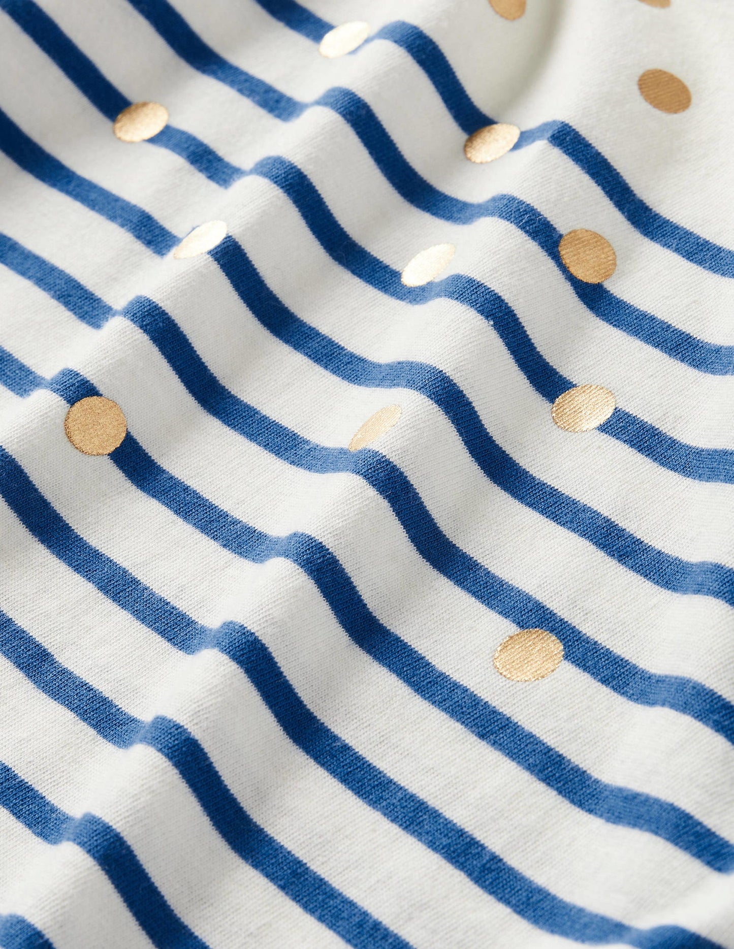 Fun Breton-Ivory/Bright Blue Gold Spot