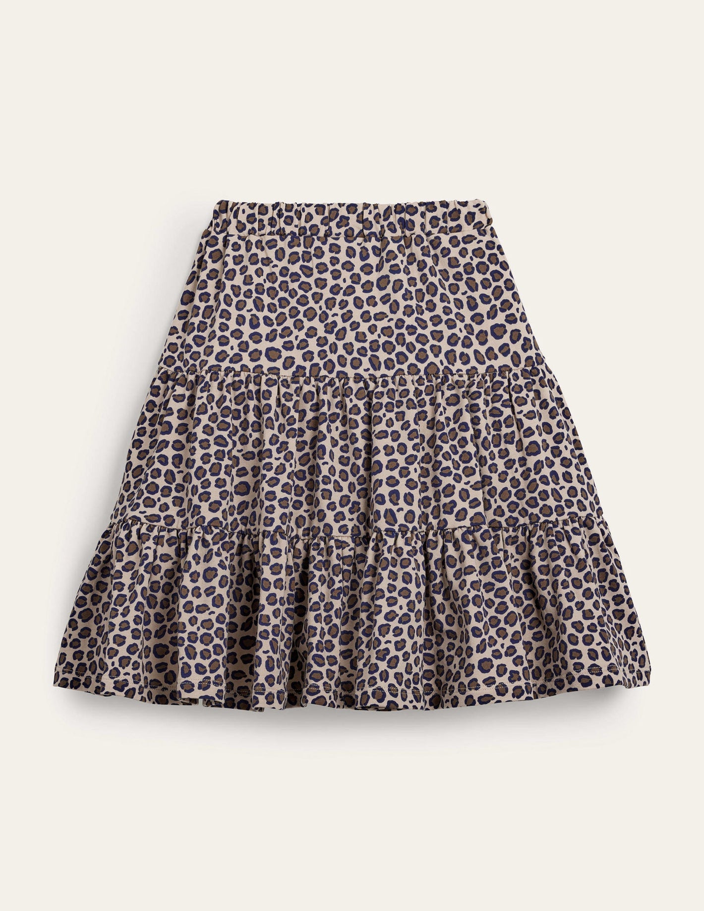 Three Tiered Midi Skirt-Leopard