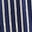 Striped Asymmetric Midi Dress-Navy and Ivory Vertical Stripe