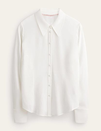 Silk Shirt-Ivory