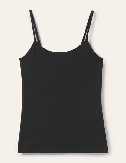 Plain Cami Top-Black