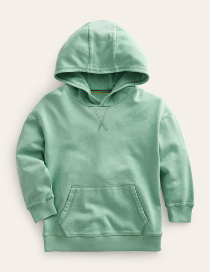 Garment Dye Hoodie-Opal Green