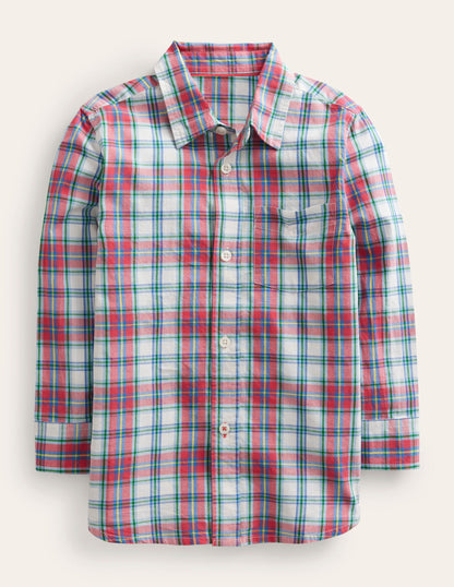 Cotton Shirt-Red Check