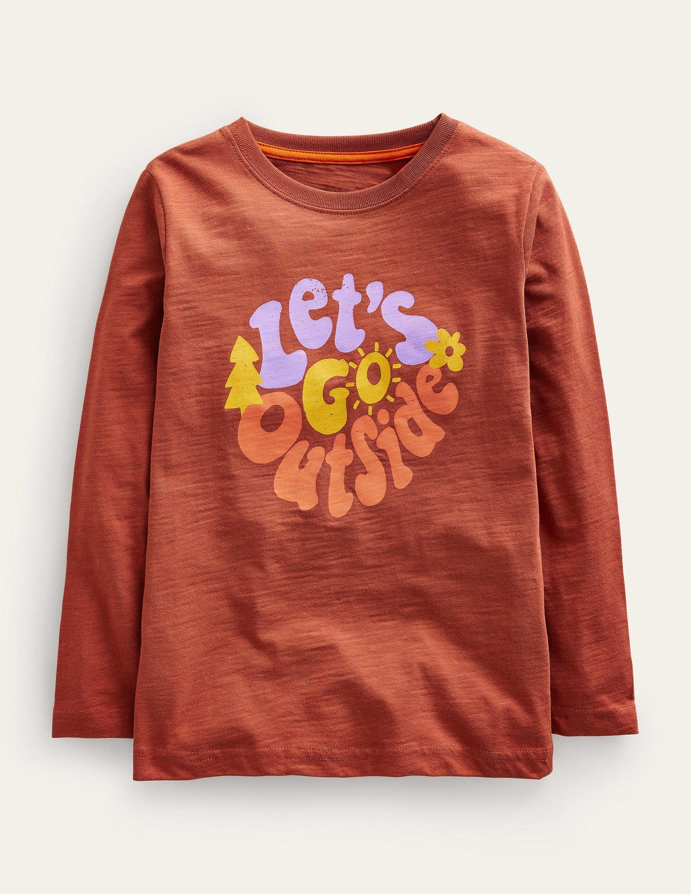 Slogan T-shirt-Roasted Chestnut Brown