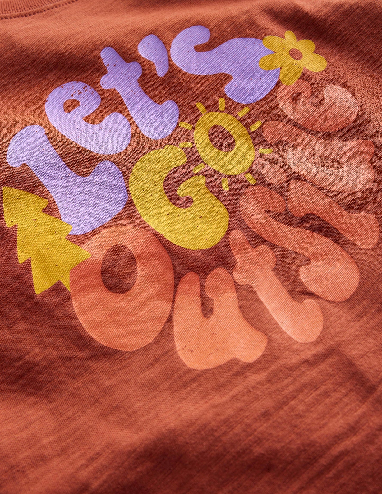 Slogan T-shirt-Roasted Chestnut Brown