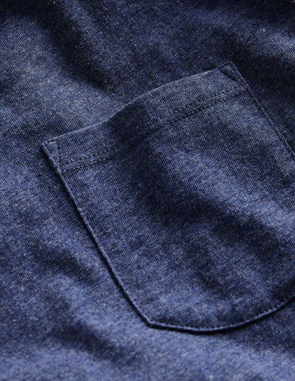 Textured Detail T-shirt-Navy Marl