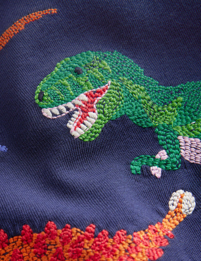 Small Superstitch T-shirt-College Navy Dinos