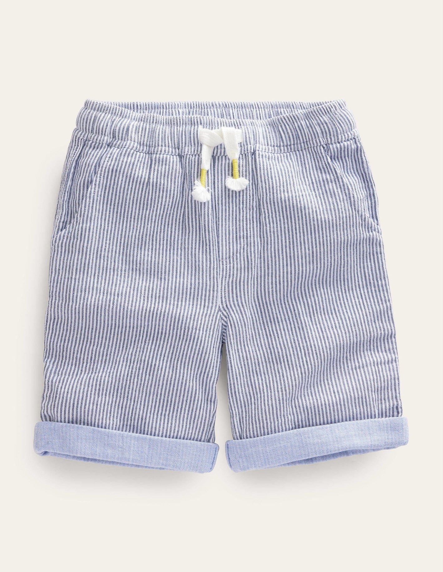 Lightweight Holiday Shorts-College Navy Ticking