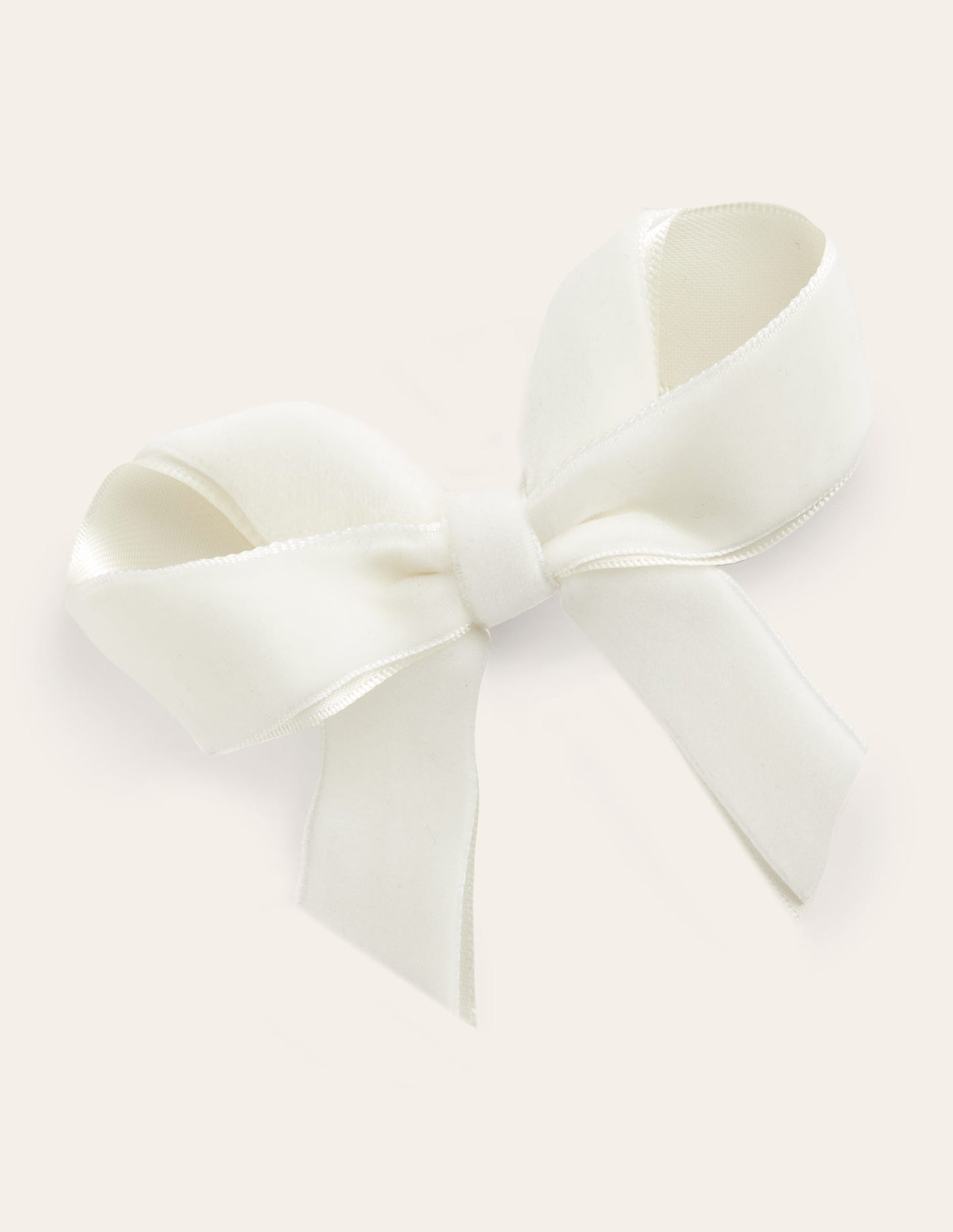 Large Bow Hair Clip-Ivory