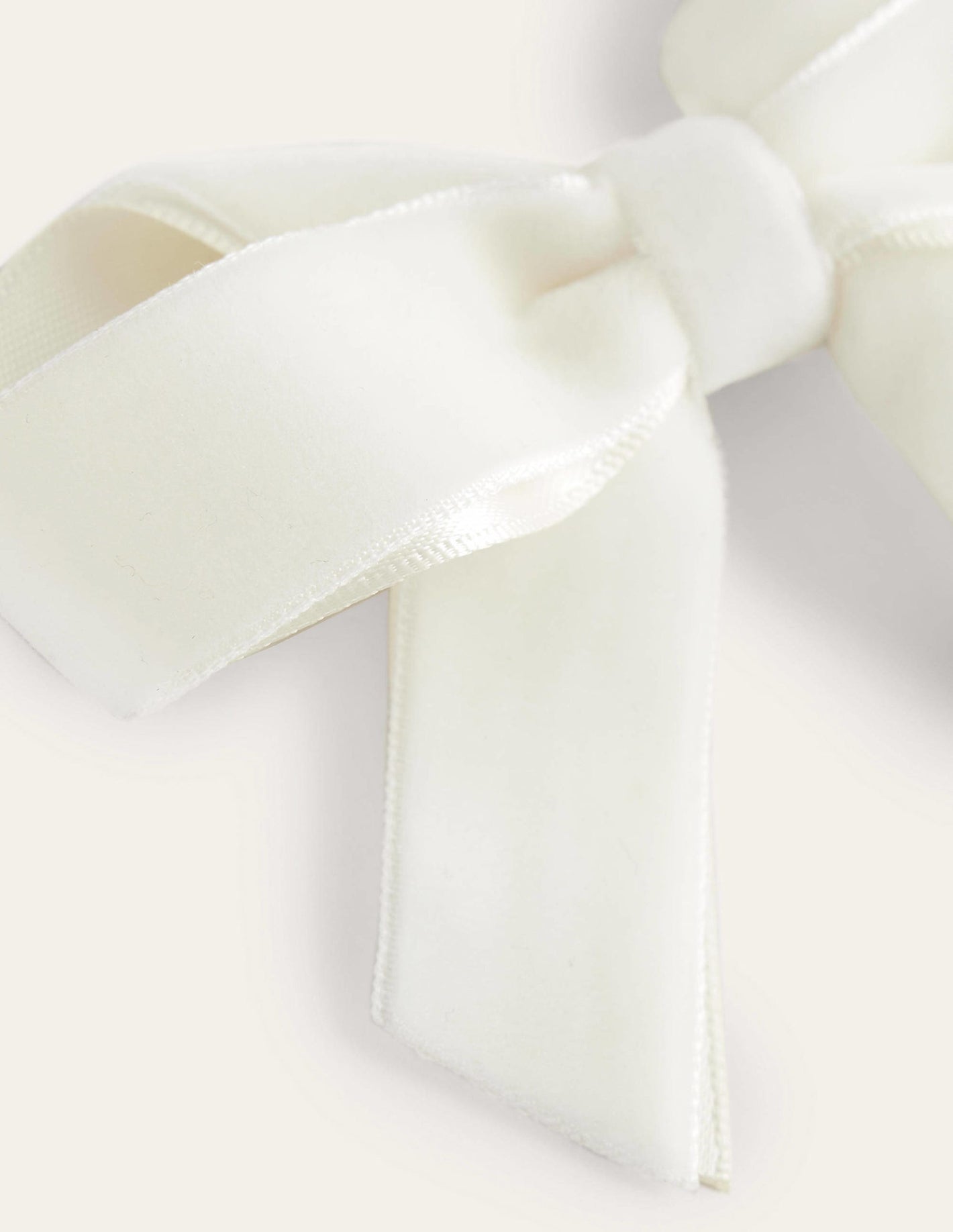 Large Bow Hair Clip-Ivory