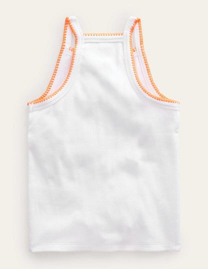 Cut Away Vest-White