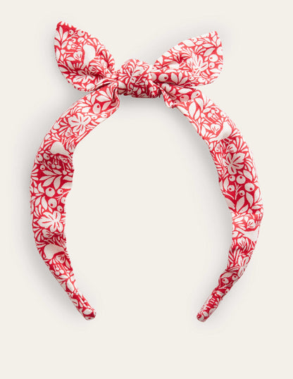 Bow Headband-Rockabilly Red Robins