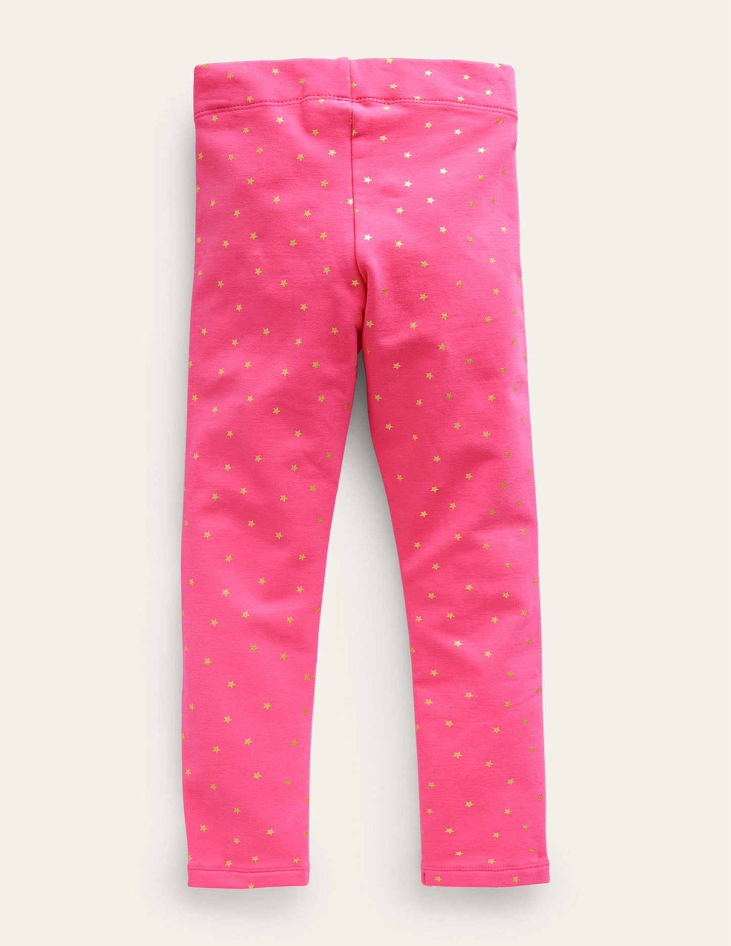 Fun Cosy Leggings-Mid Pink Foil Stars