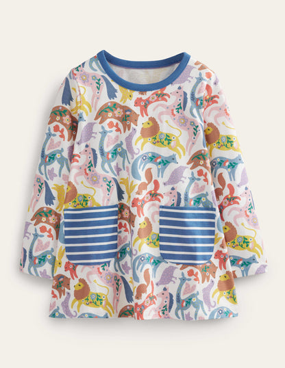 Printed Tunic-Multi Folk Friends