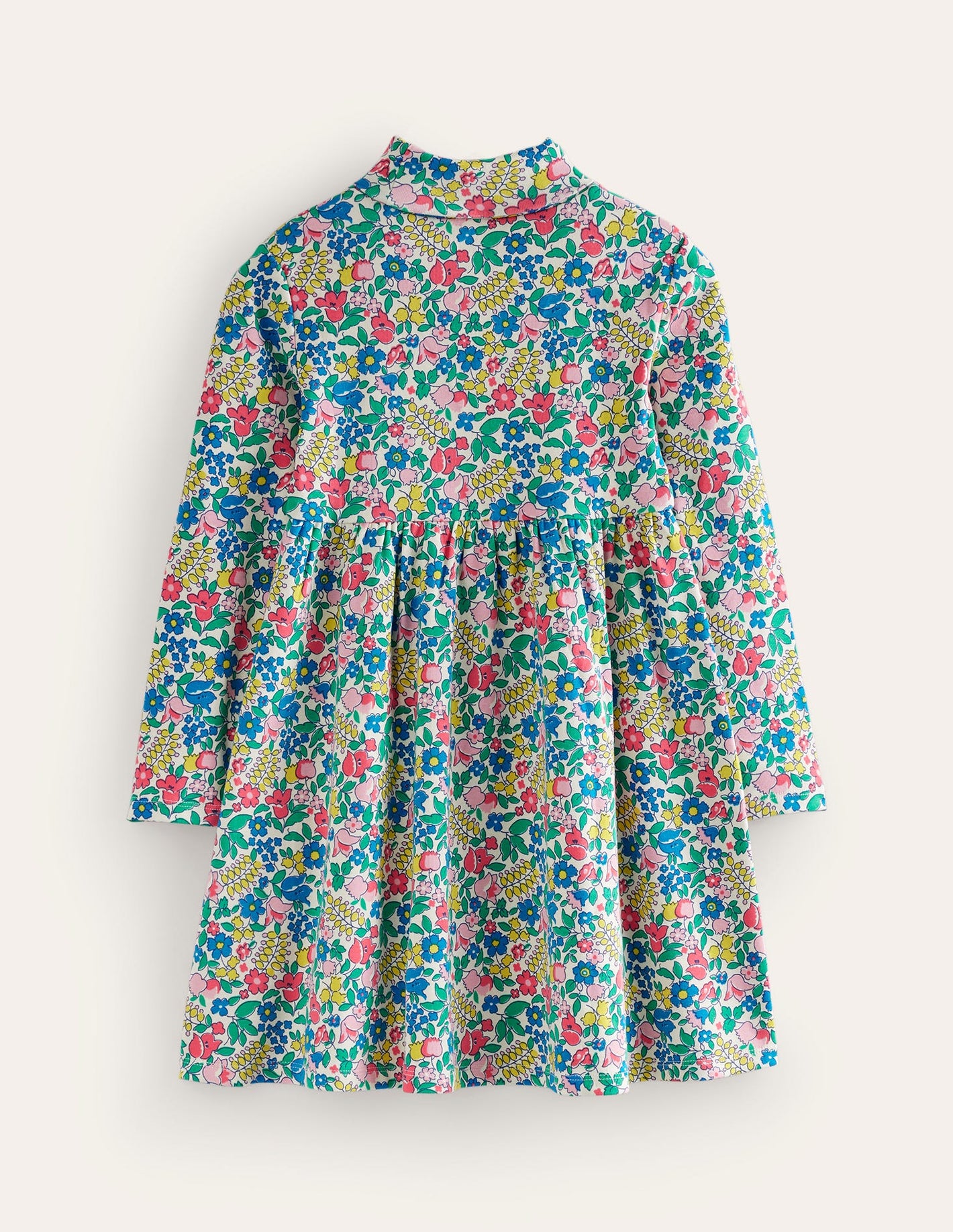 Roll Neck Jersey Dress-Multi Flowerbed