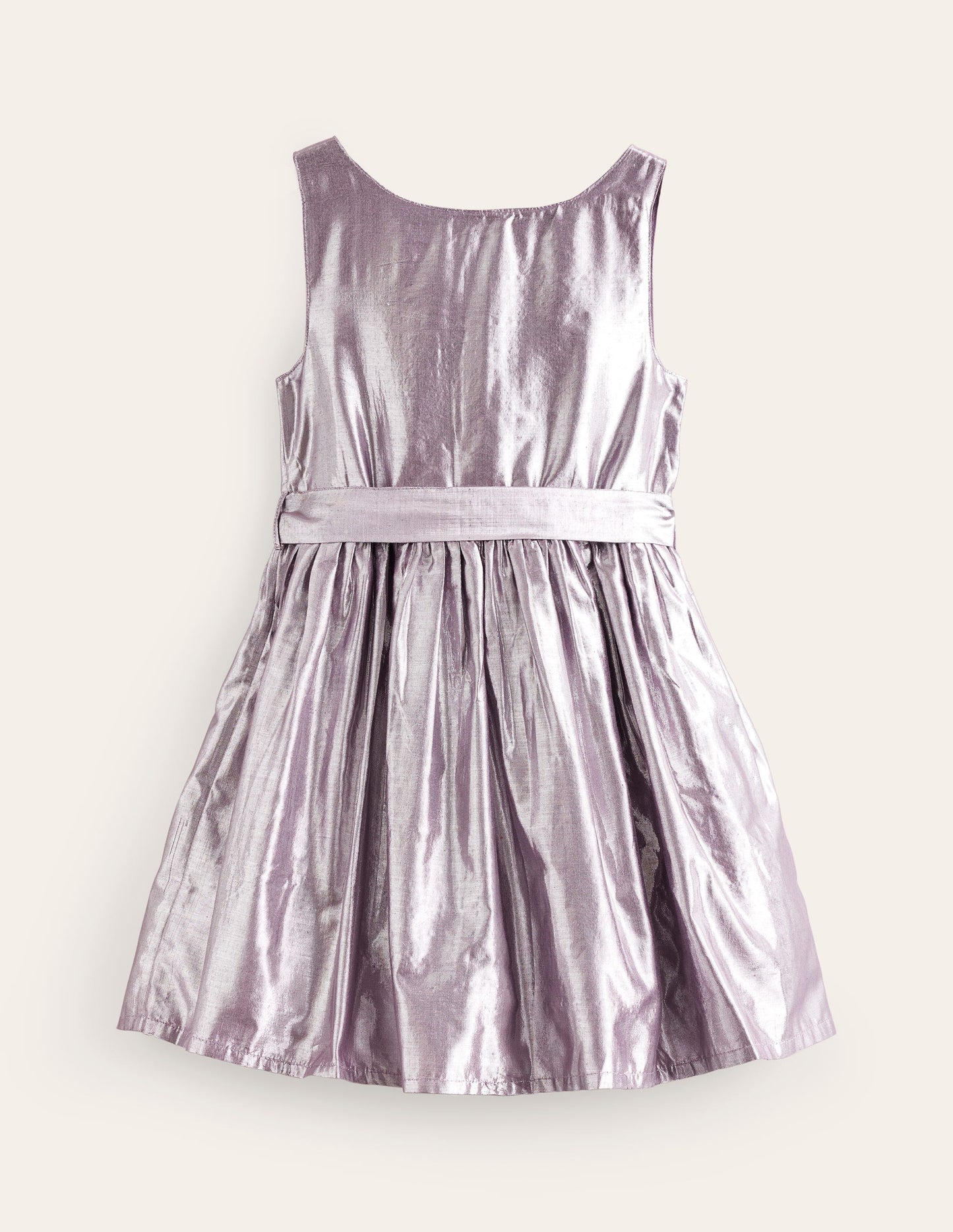 Metallic Spot Tulle Dress-Mountain Heather Silver