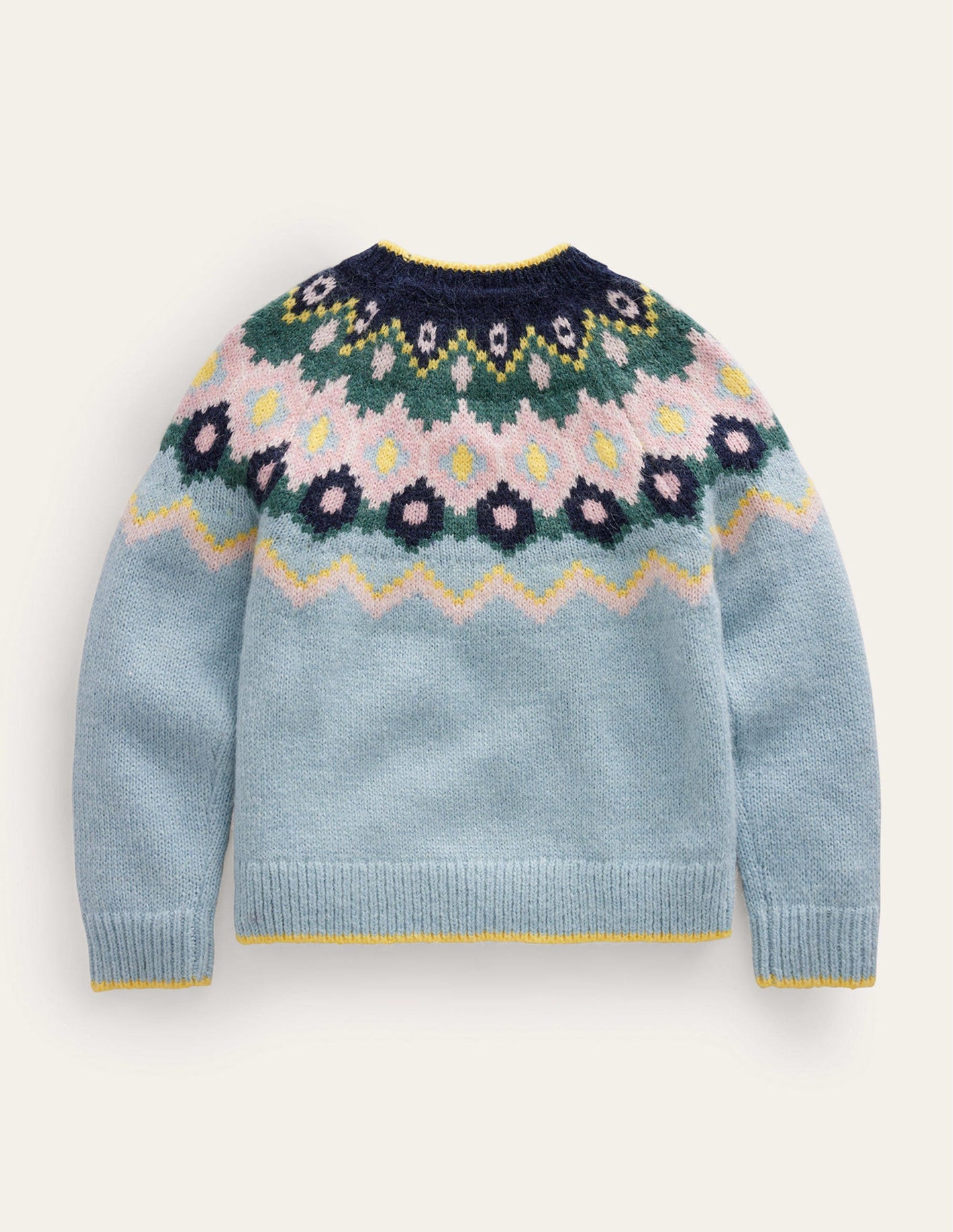 Cosy Fair Isle Jumper-Dusk Blue