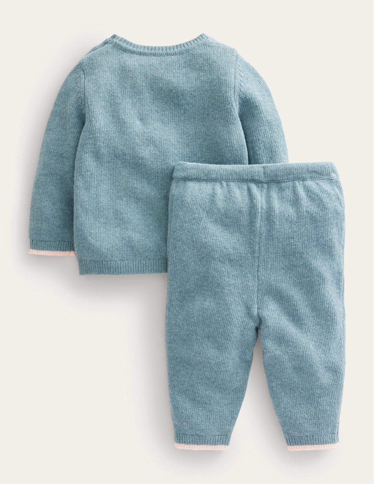 Embroidered Knitted Playset-Pebble Blue