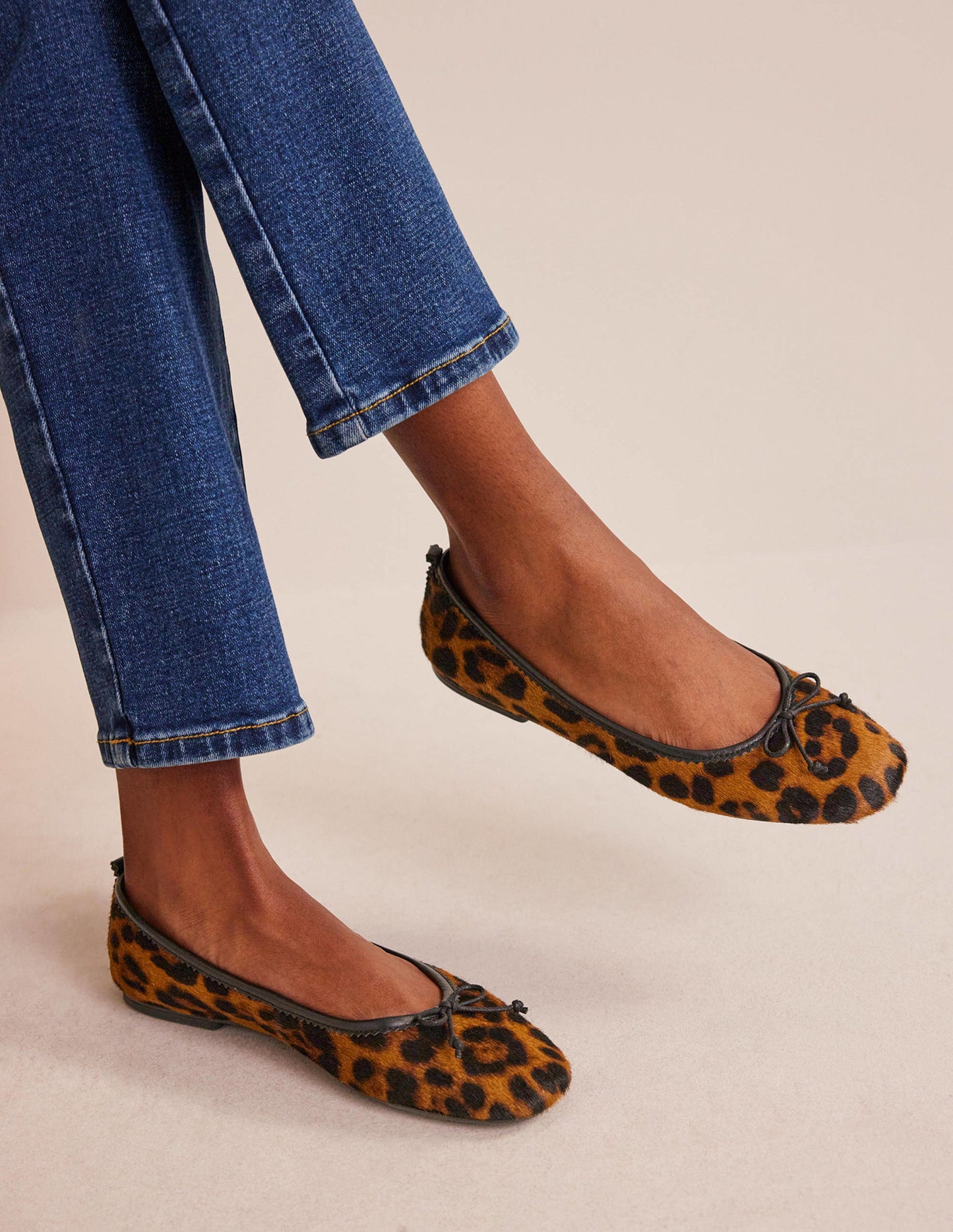 Kitty Flexi Sole Ballet Pumps-Leopard