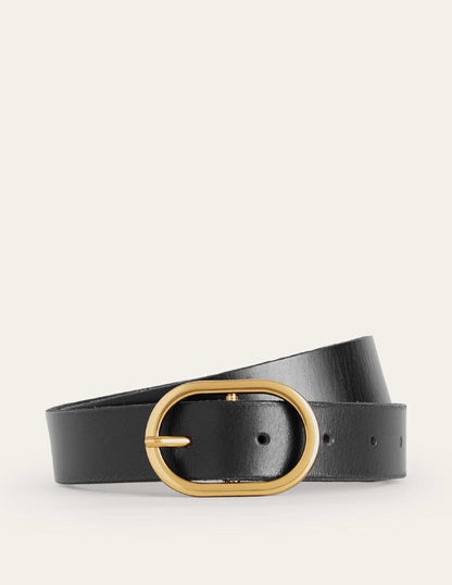 Classic Leather Belt-Black