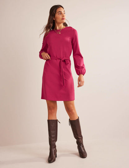 Violet Ponte Shift Dress-Warm Cranberry