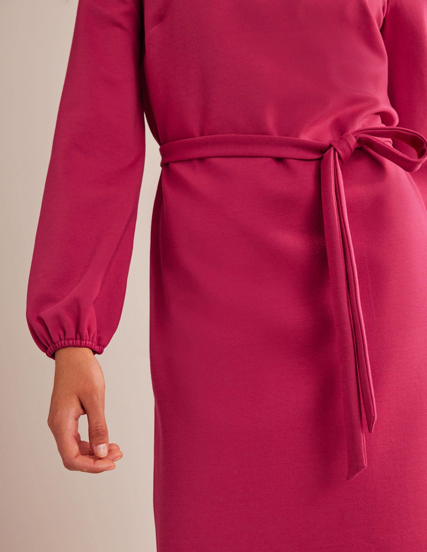 Violet Ponte Shift Dress-Warm Cranberry