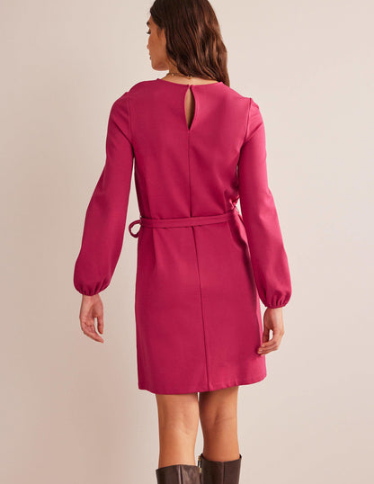 Violet Ponte Shift Dress-Warm Cranberry