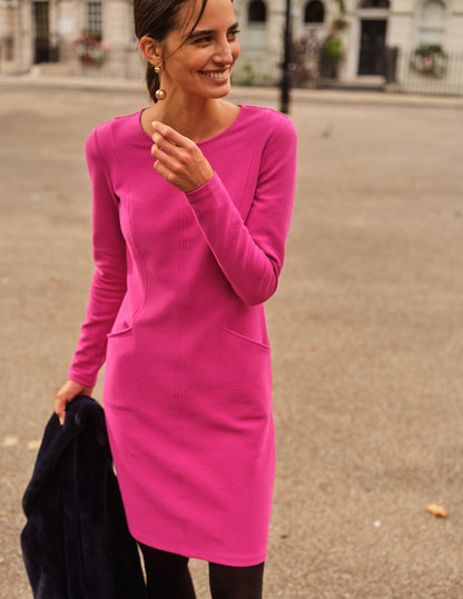 Ellen Ottoman Dress -Magenta