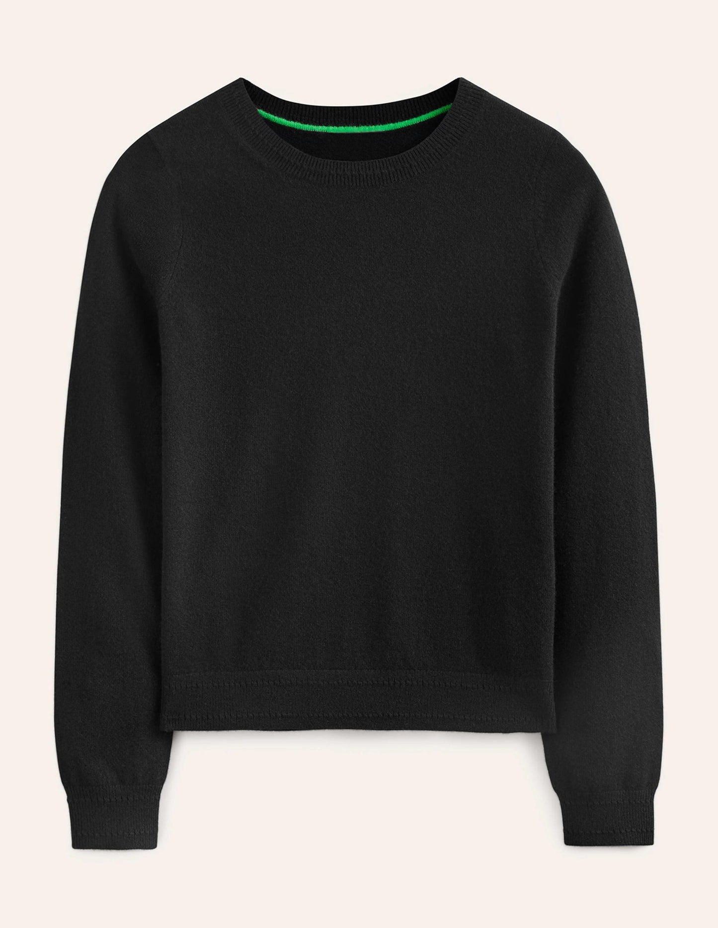 Eva Cashmere Crew Neck Jumper -Black