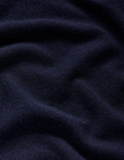 Eva Cashmere Crew Neck Jumper -Navy