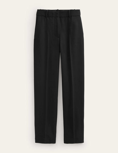 Tailored Tapered Trousers-Black