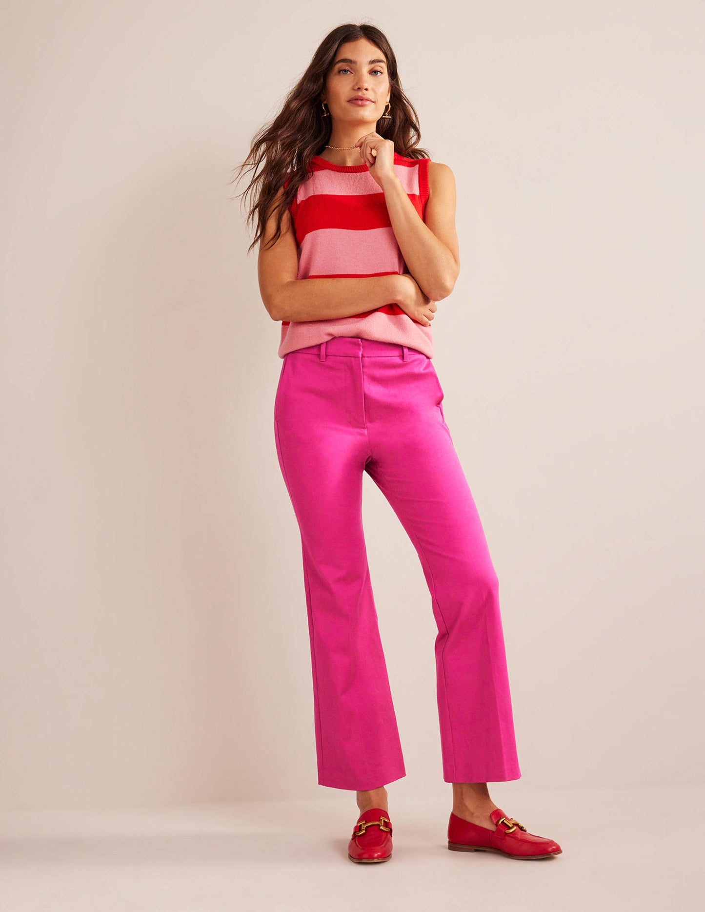 Chelsea Bi-stretch Trousers-Magenta