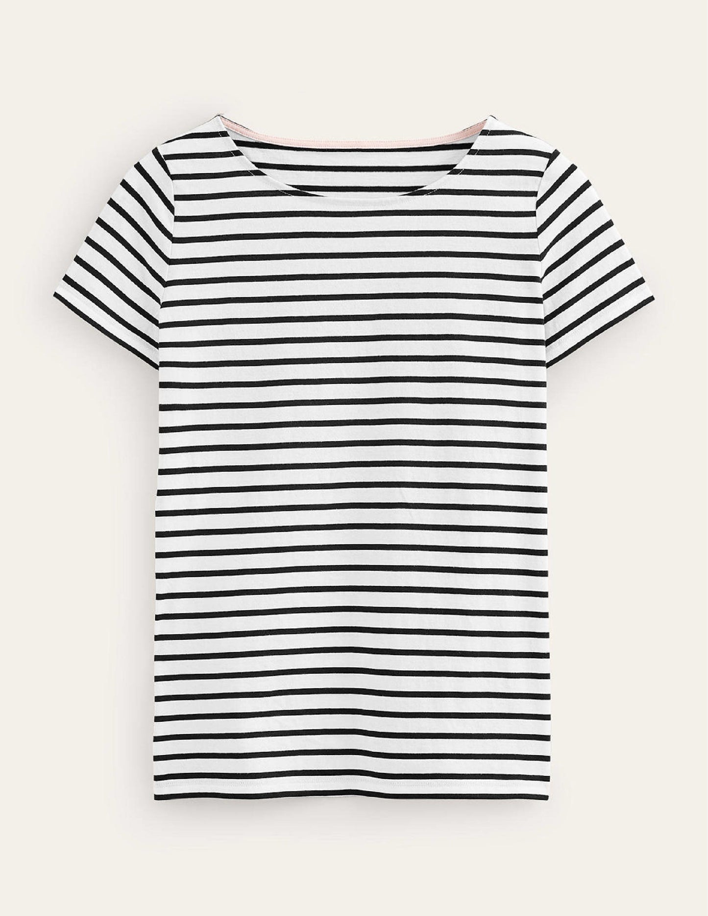 Ella Short Sleeve Breton -Ivory, Black