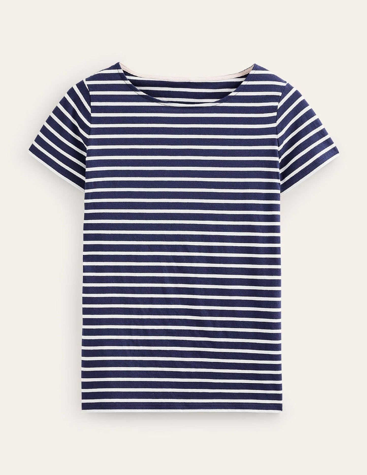 Ella Short Sleeve Breton -Navy, Ivory