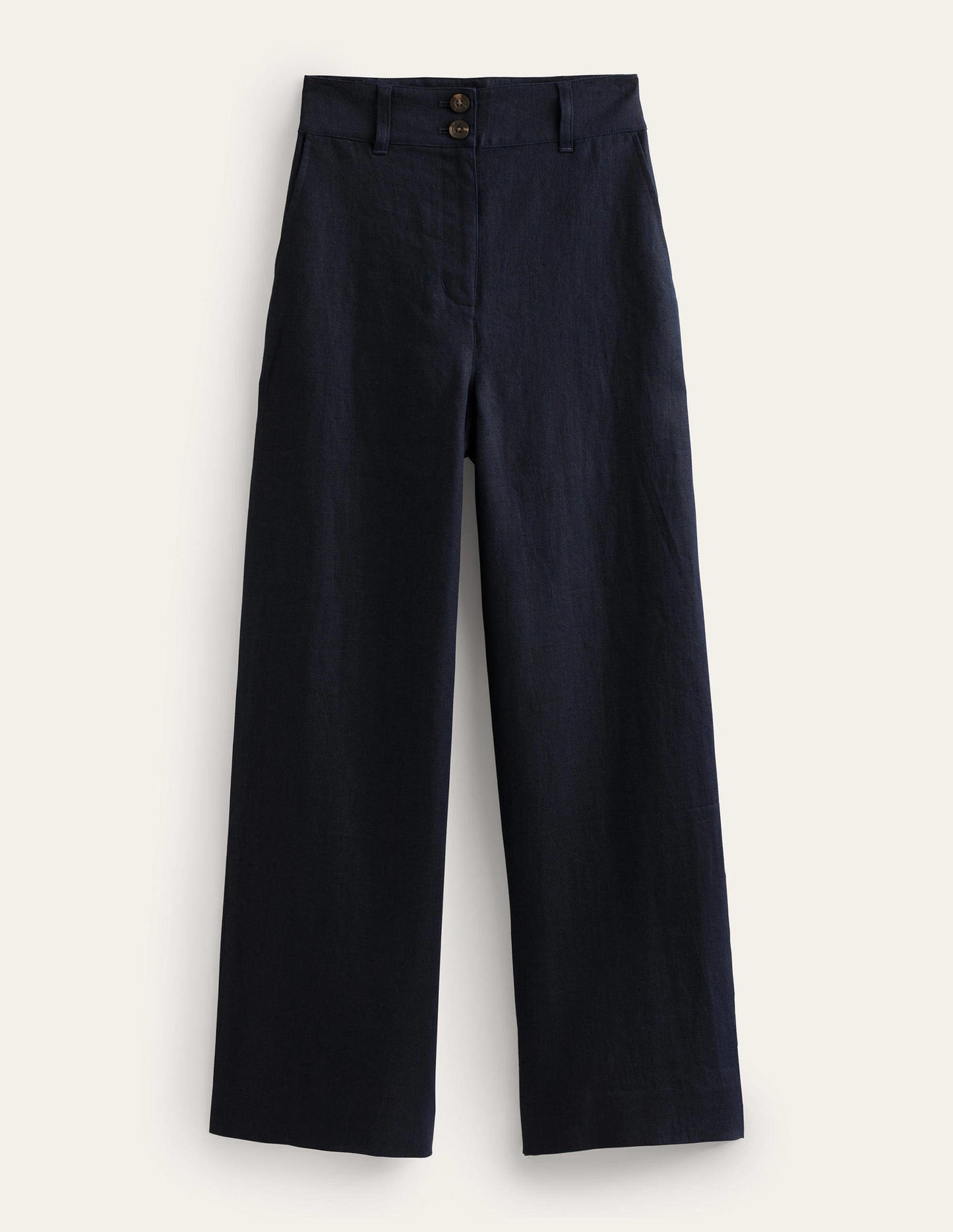 Highbury Linen Trousers-Navy