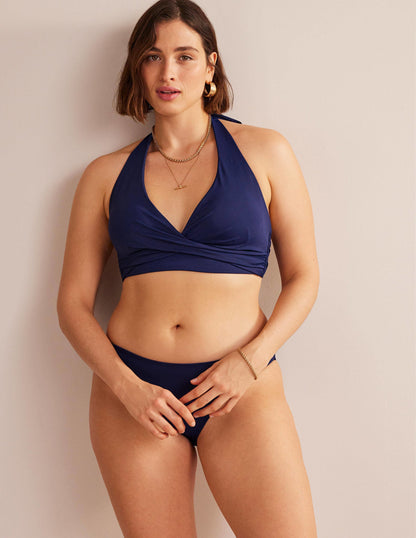 Levanzo Halter Bikini Top-French Navy