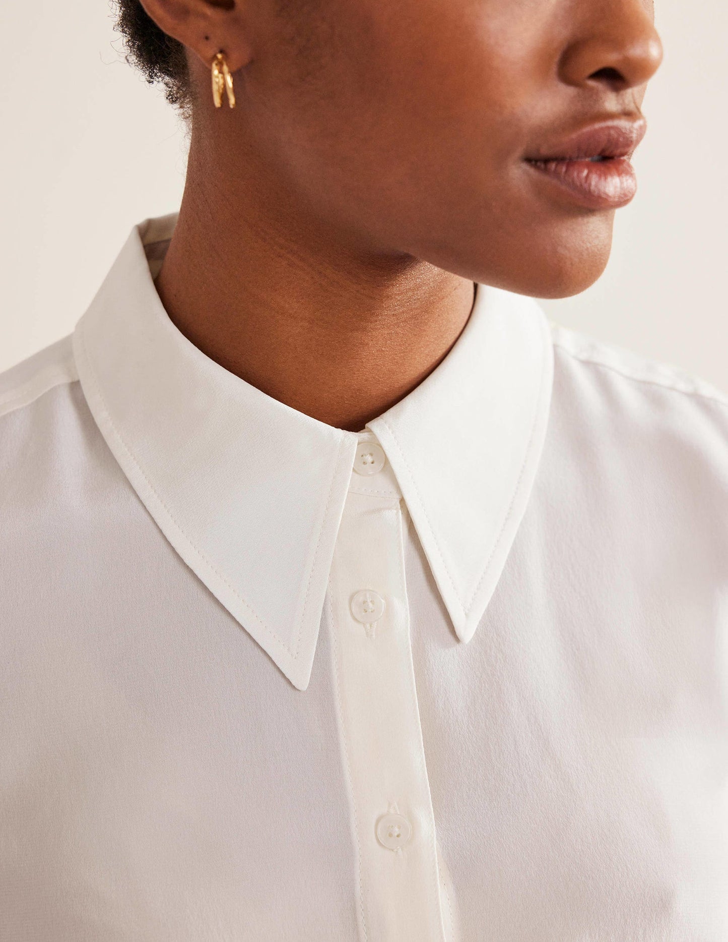 Silk Shirt-Ivory