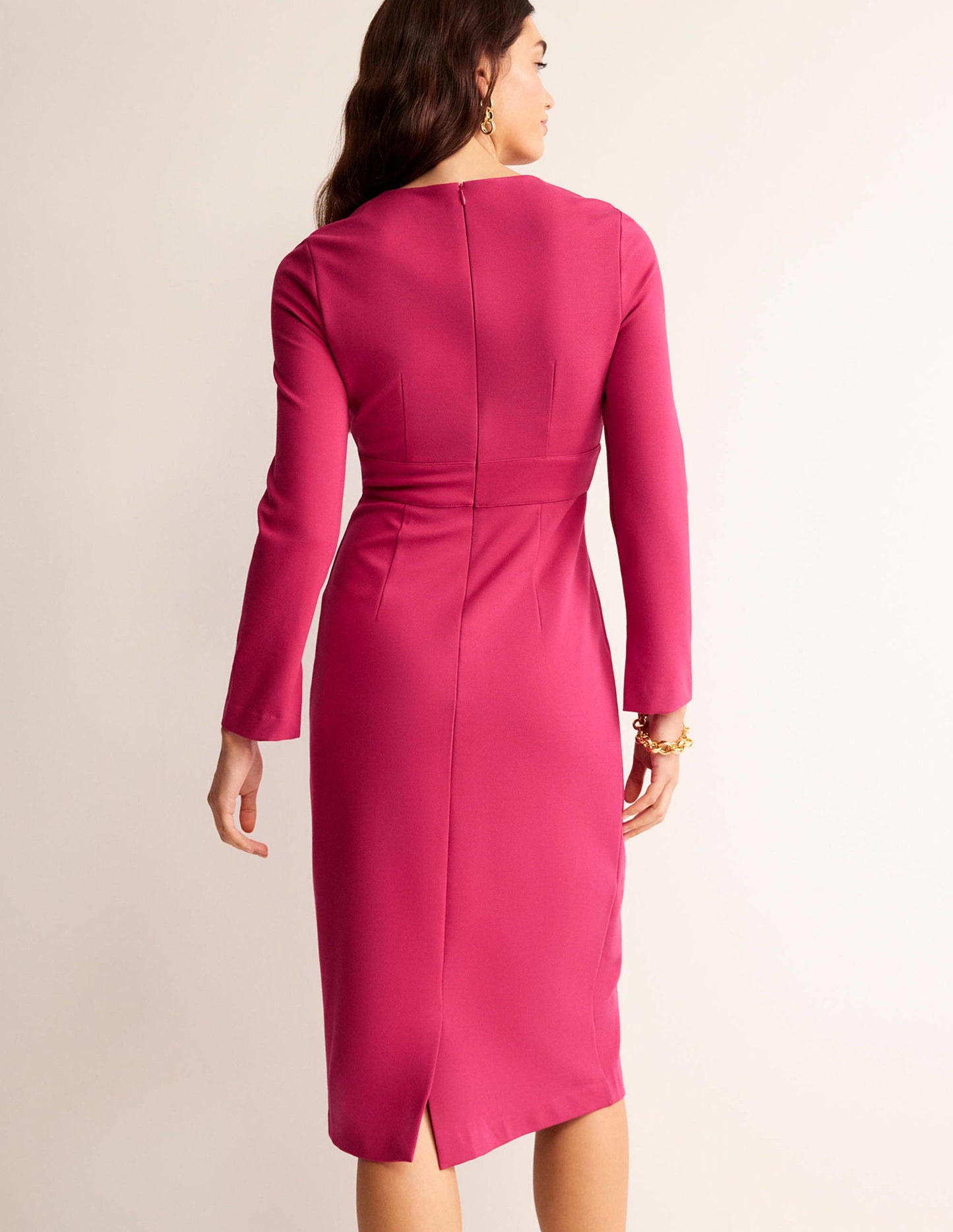 Nadia Ponte Midi Dress-Warm Cranberry