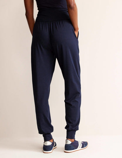 Hareem Jersey Joggers-Navy