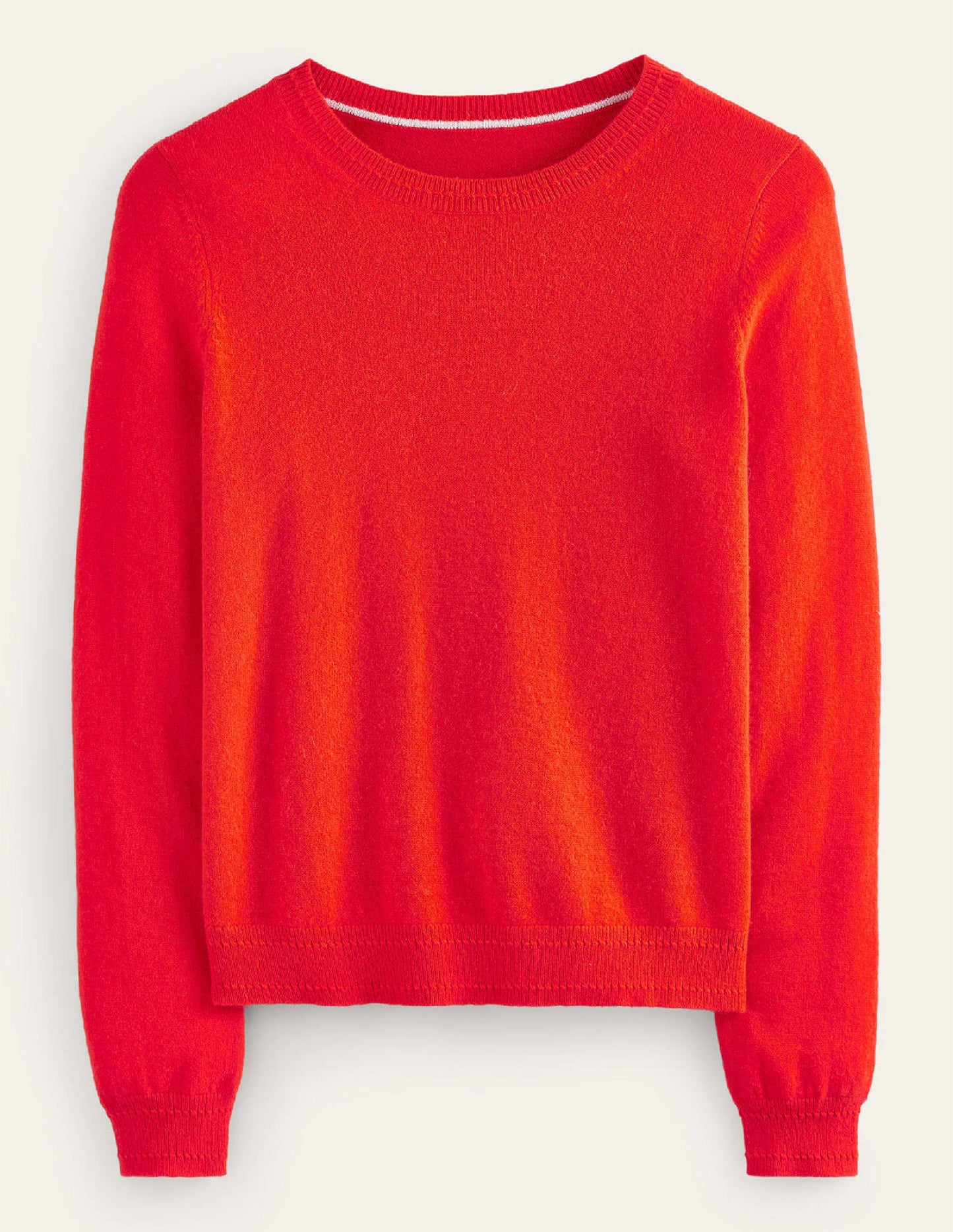 Eva Cashmere Crew Neck Jumper-Fiesta Orange