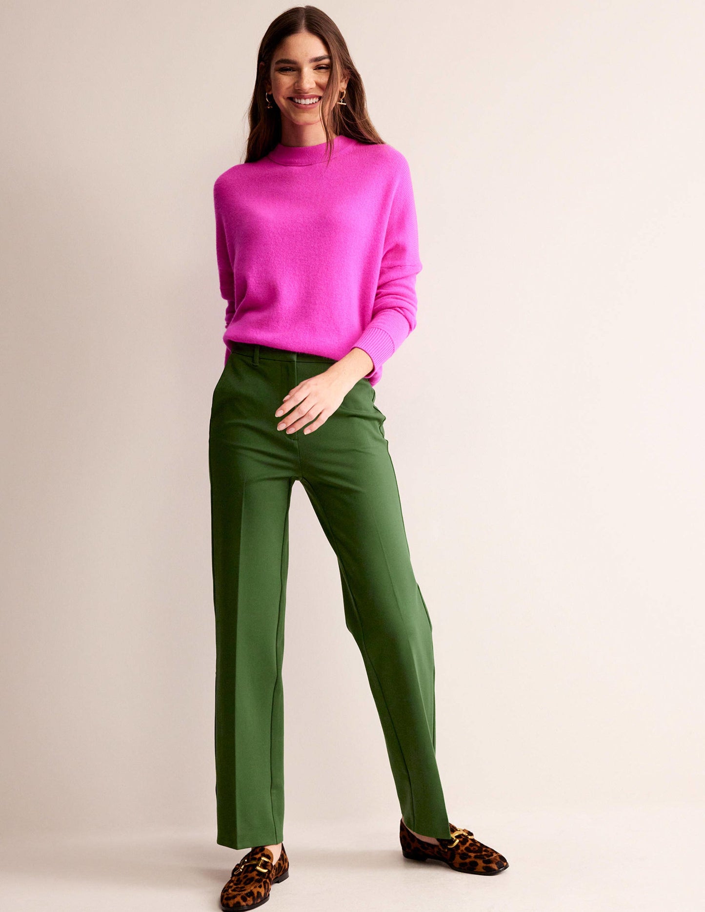 Pimlico Ponte Trousers-Winter Green