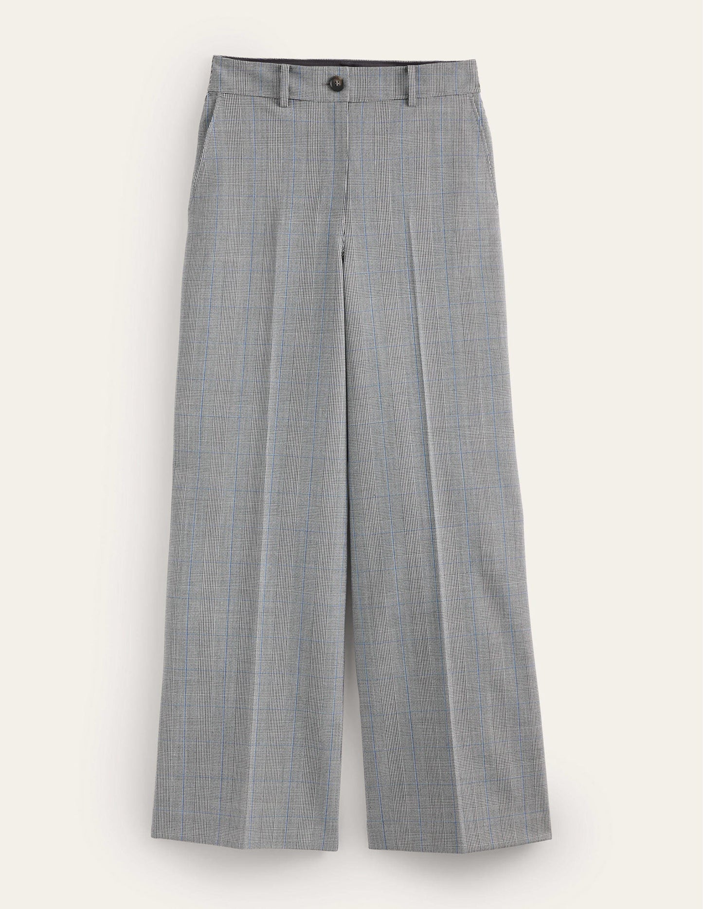 Westbourne Wool-Twill Trousers-Ivory, Charcoal and Blue Pow