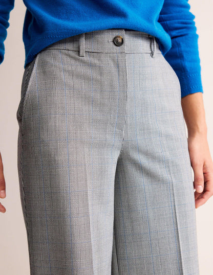 Westbourne Wool-Twill Trousers-Ivory, Charcoal and Blue Pow