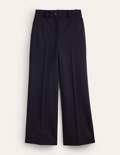 Westbourne Wool-Twill Trousers-Navy