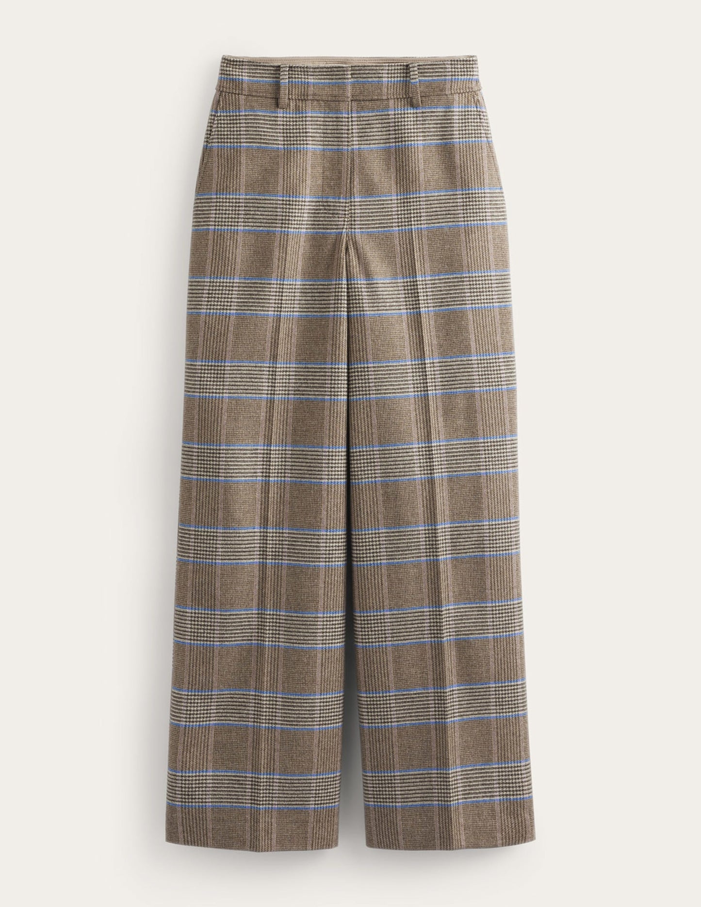 Westbourne Wool Trousers-Camel and Pink Prince of Wales