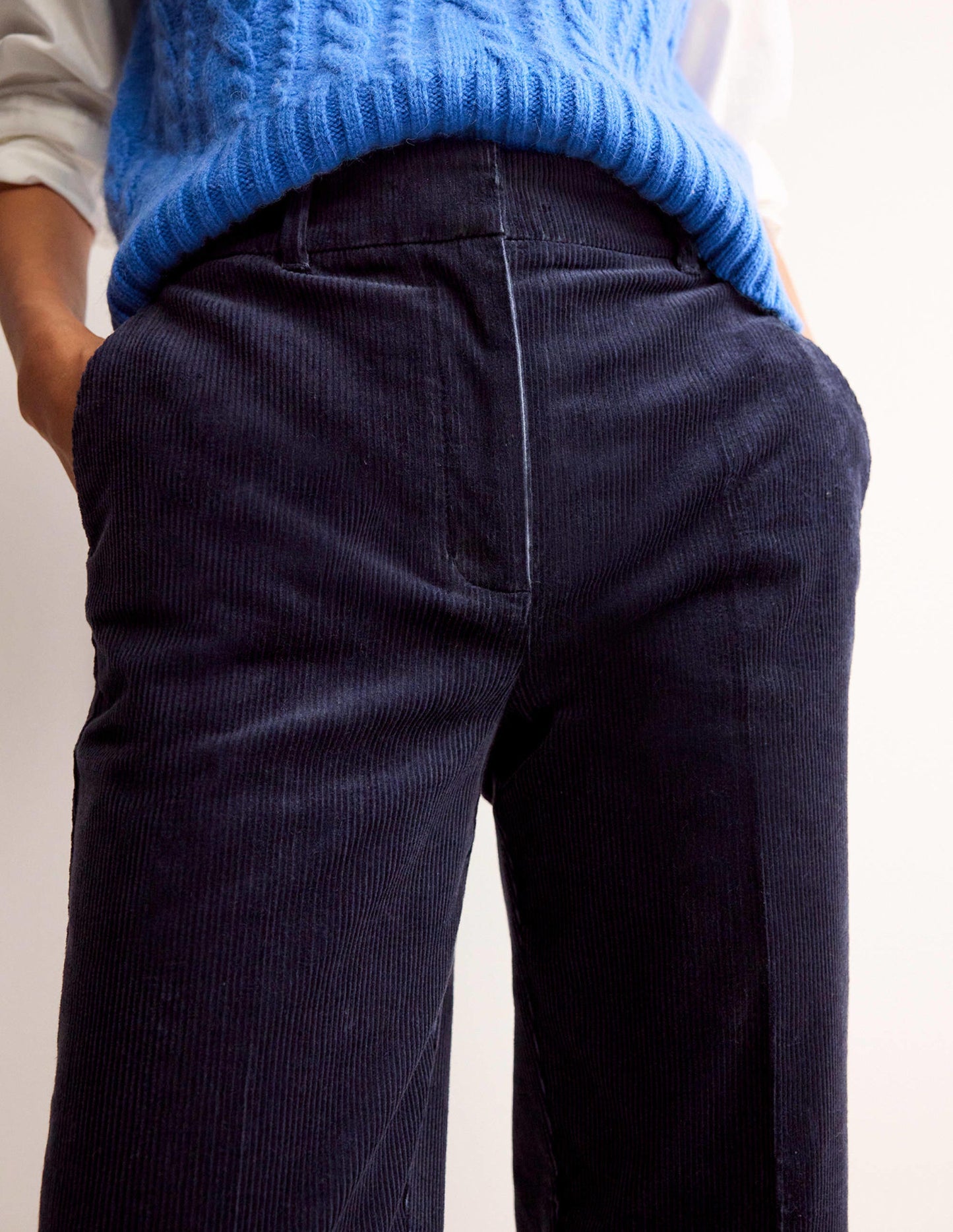 Kew Cord Trousers-Navy