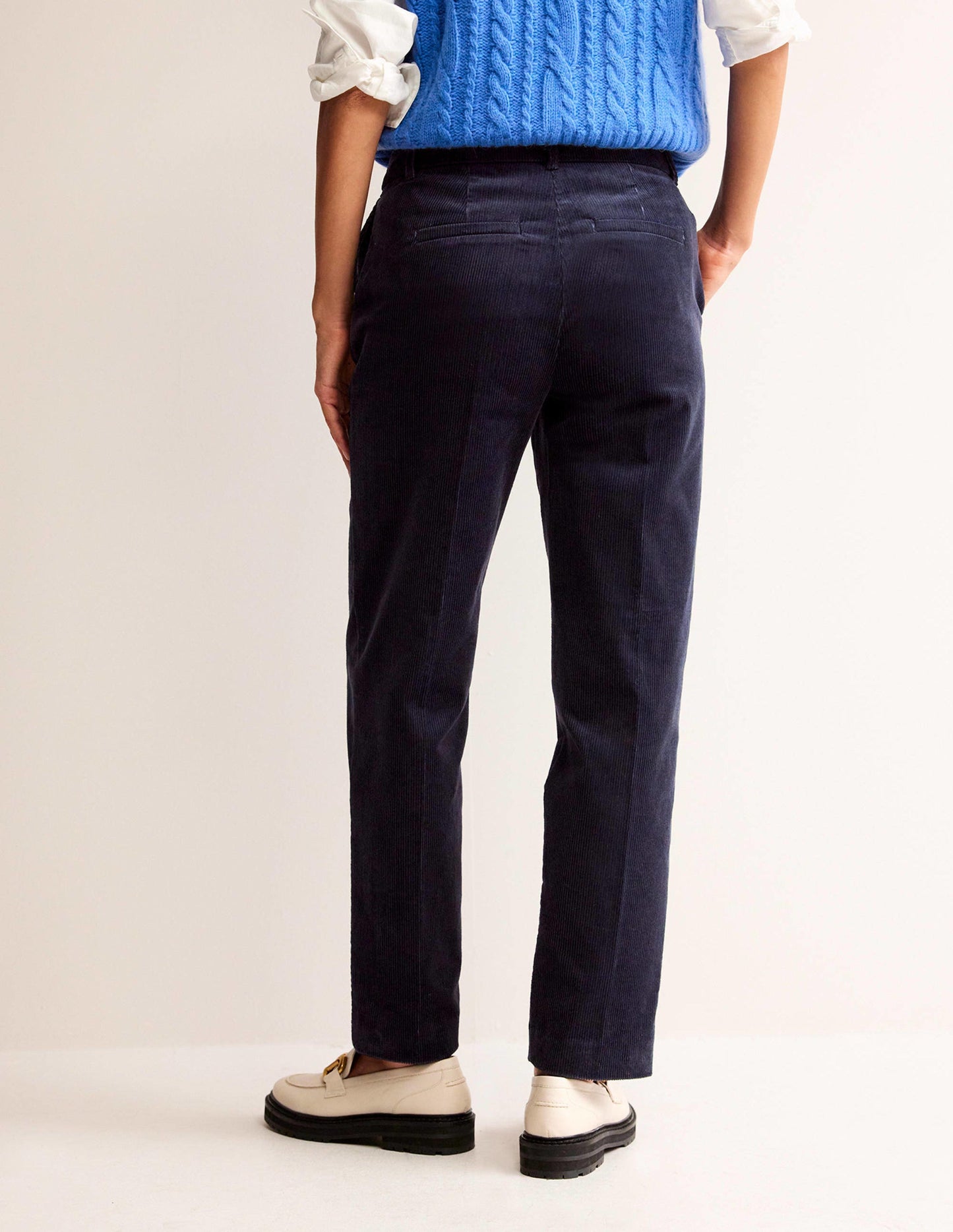 Kew Cord Trousers-Navy