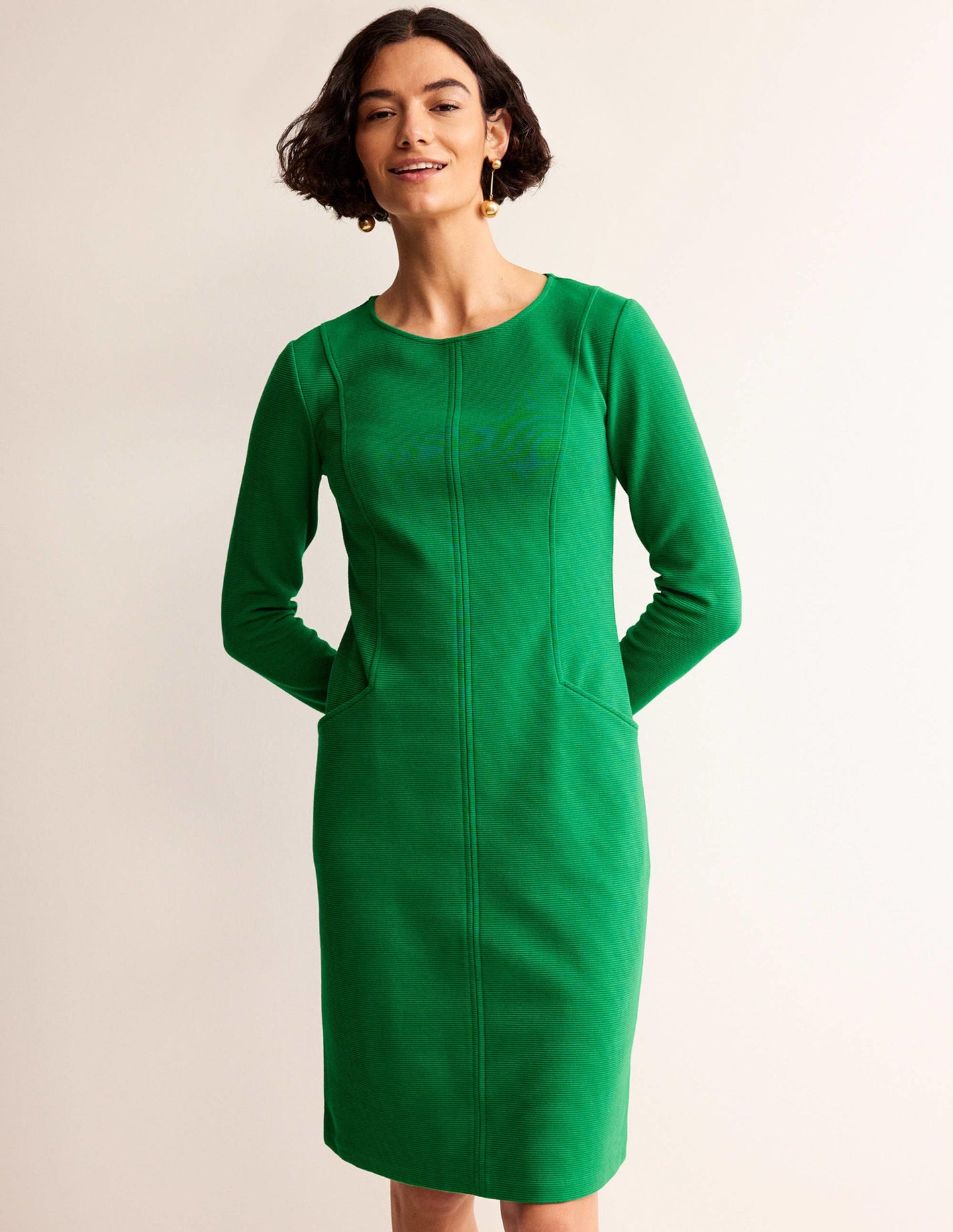 Ellen Ottoman Dress -Green Tambourine